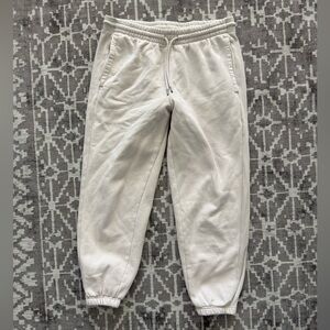 Cozy Cream Fleece Jogger Pants